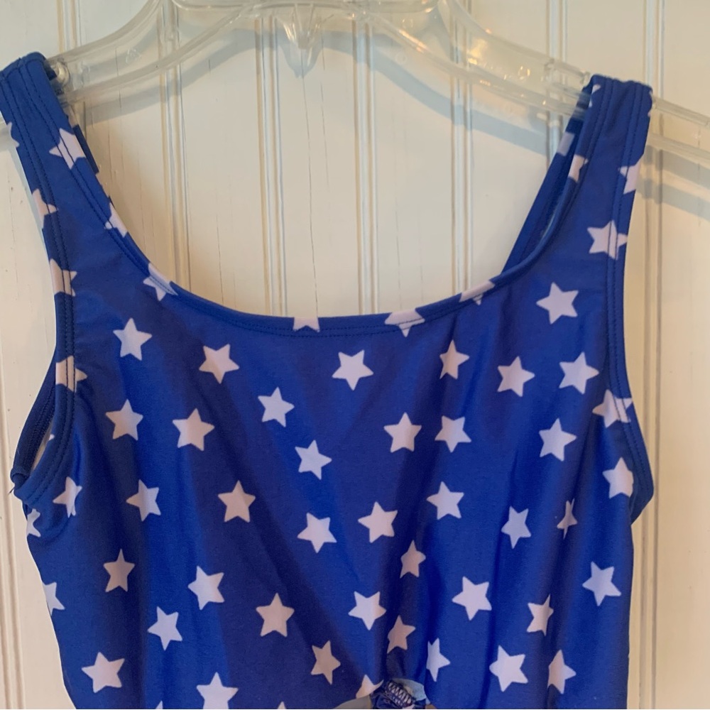 Art Class (M 7/8) Blue and Red One Piece Swimsuit with Star and Stripe Design - Picture 6 of 7